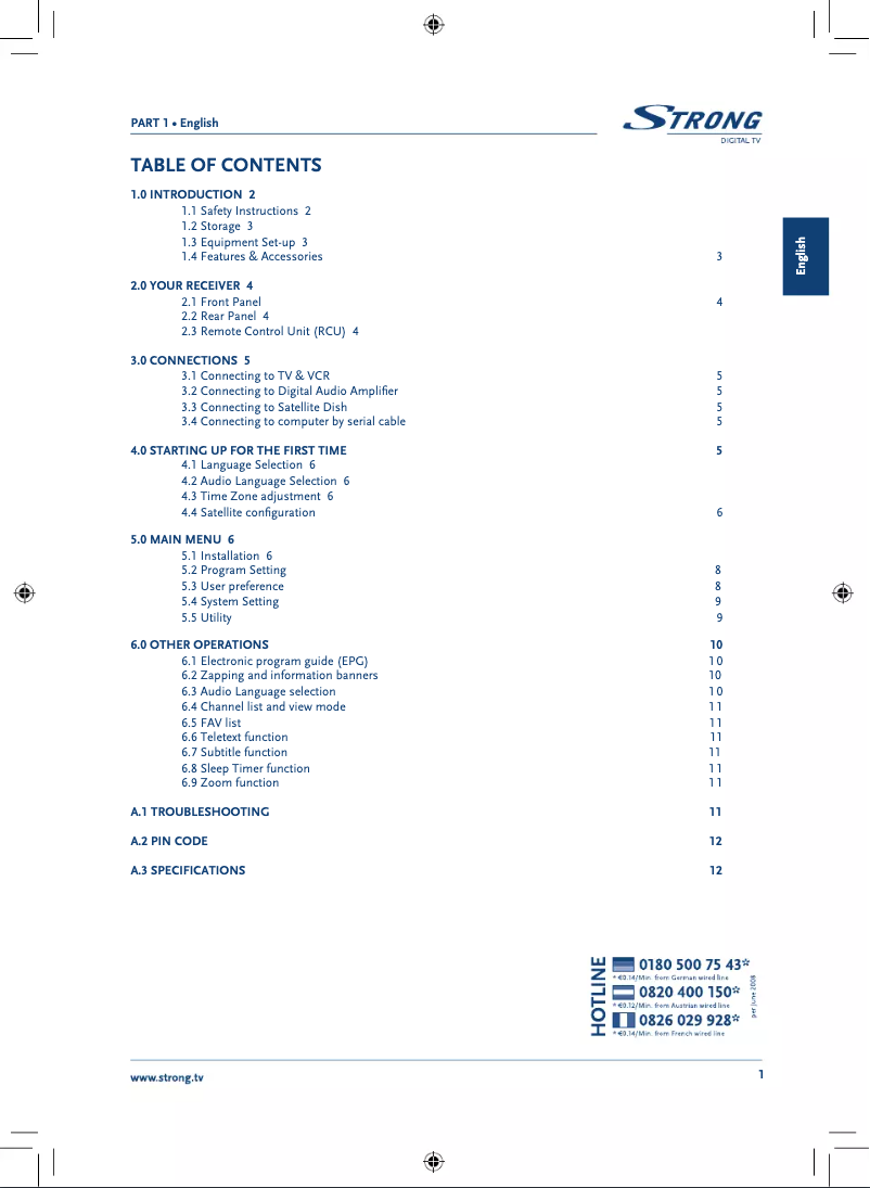 Image de la première page du manuel de l'appareil SRT 6510
