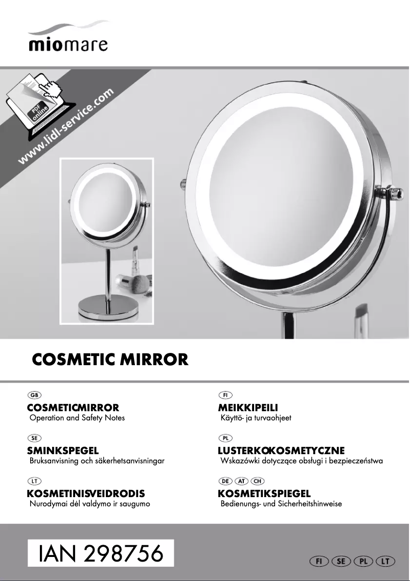 Page 1 de la notice Manuel utilisateur Miomare IAN 285890