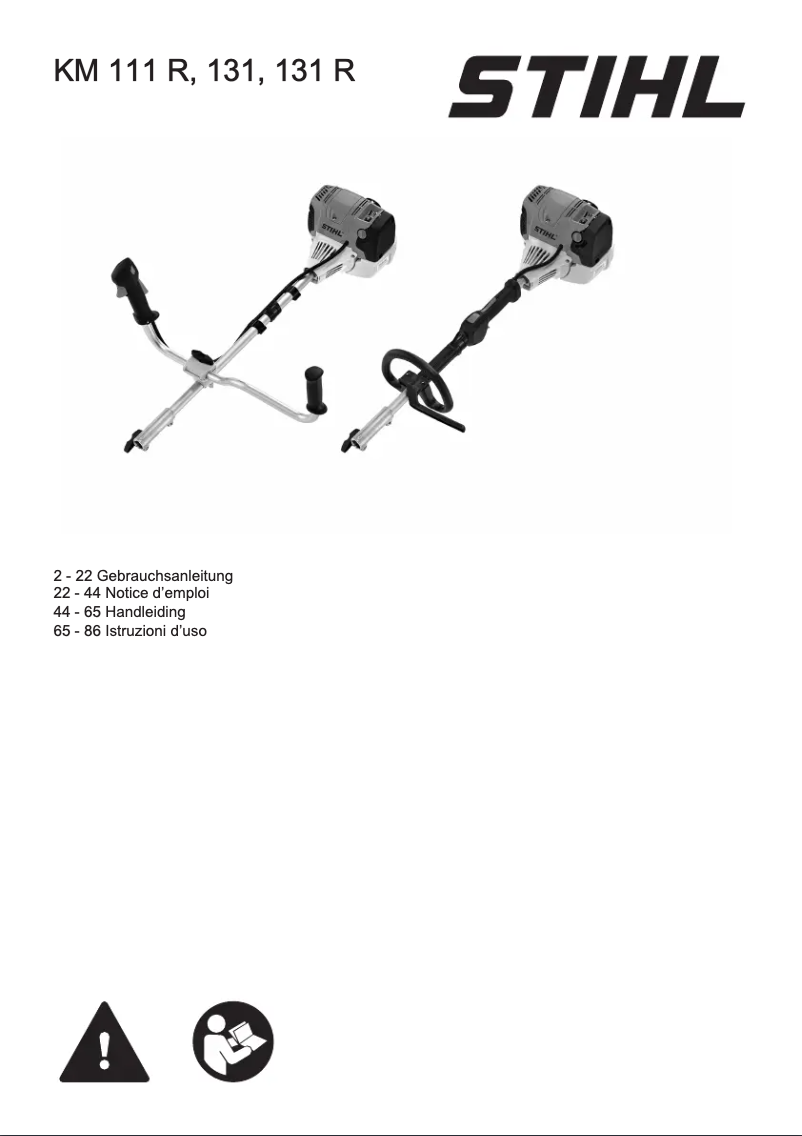 Page n°1 - Manuel utilisateur Stihl KM 111 R
