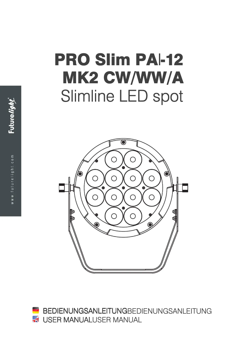 Page 1 de la notice Manuel utilisateur Futurelight PRO Slim PAR-12 MK2