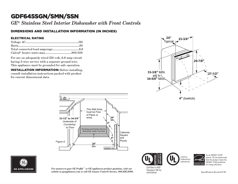 Image de la première page du manuel de l'appareil GDF645SGNBB