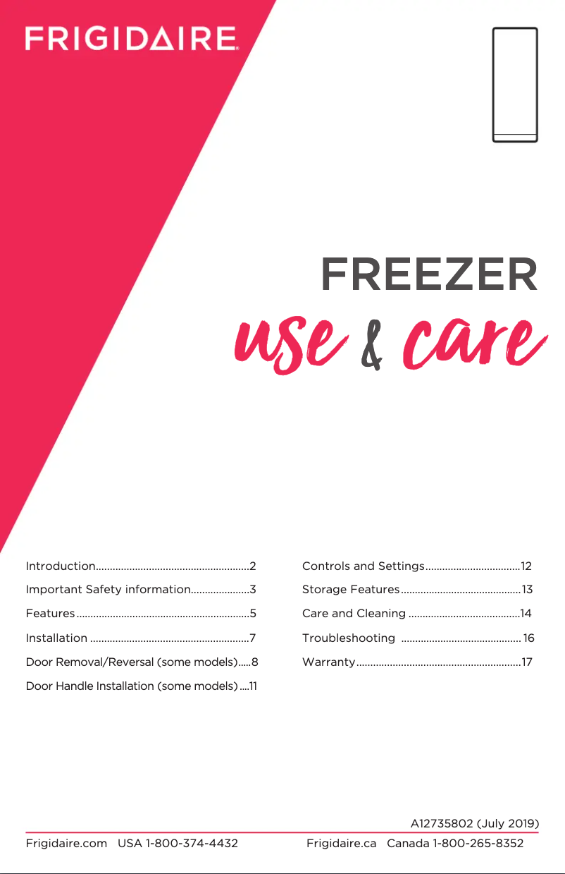 Page 1 de la notice Manuel utilisateur Frigidaire FFFH20F3WW