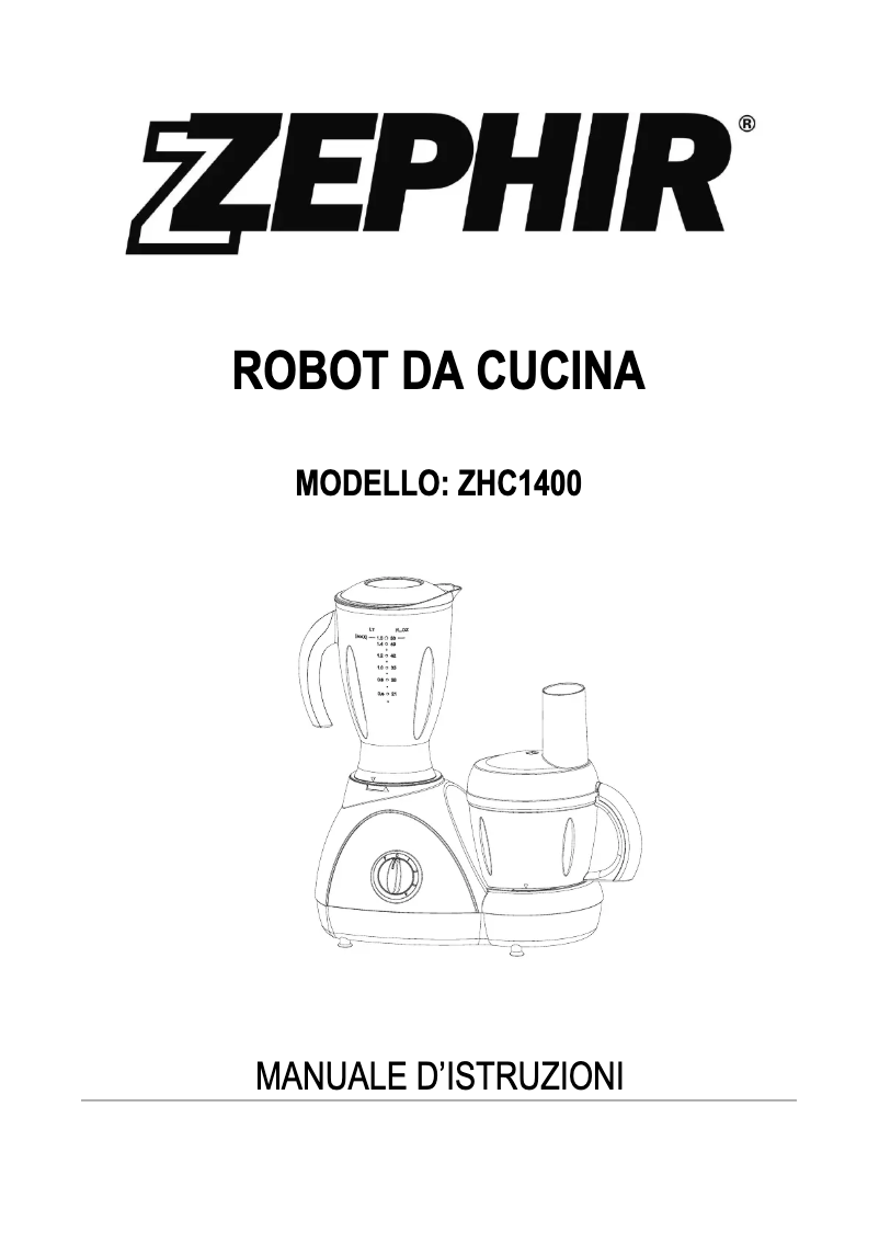 Page 1 de la notice Manuel utilisateur Zephir ZHC1400