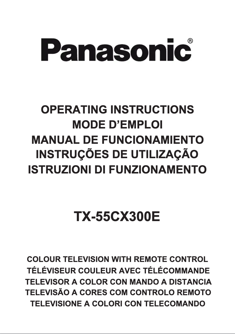 Imagen de la primera página del manual del dispositivo Viera TX-55CX300E