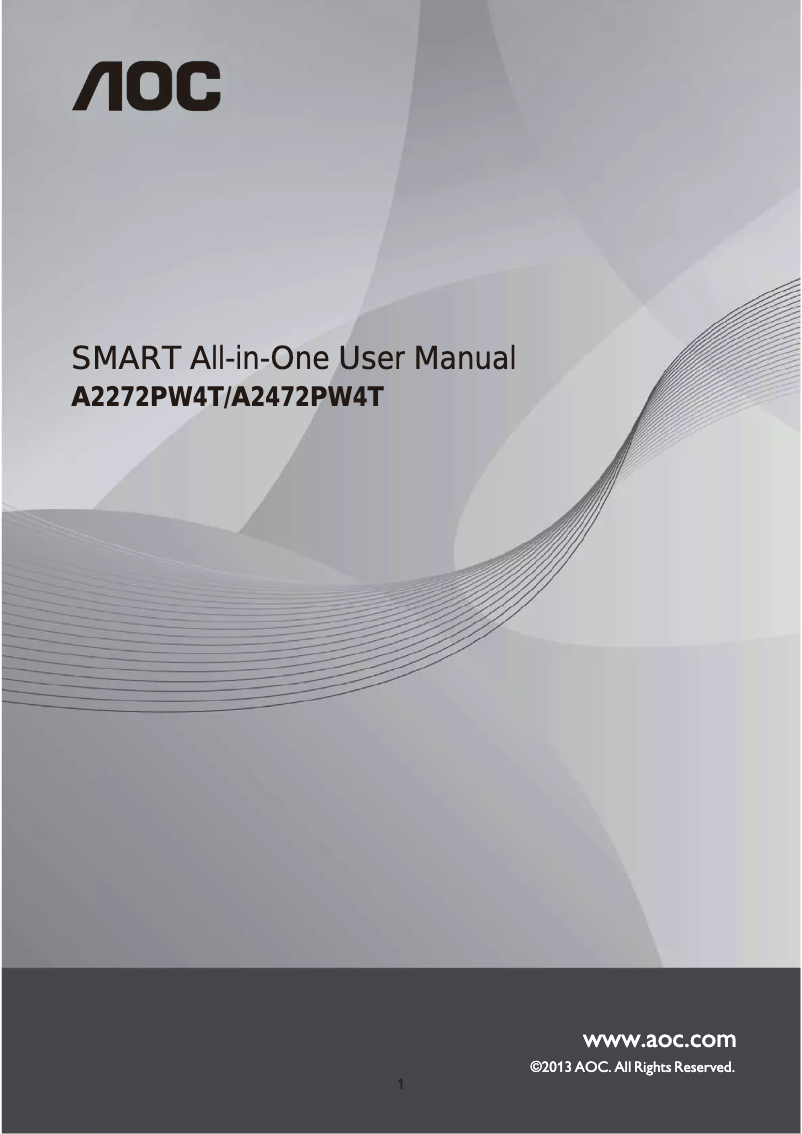 Page n°1 - Manuel utilisateur AOC A2272PW4T