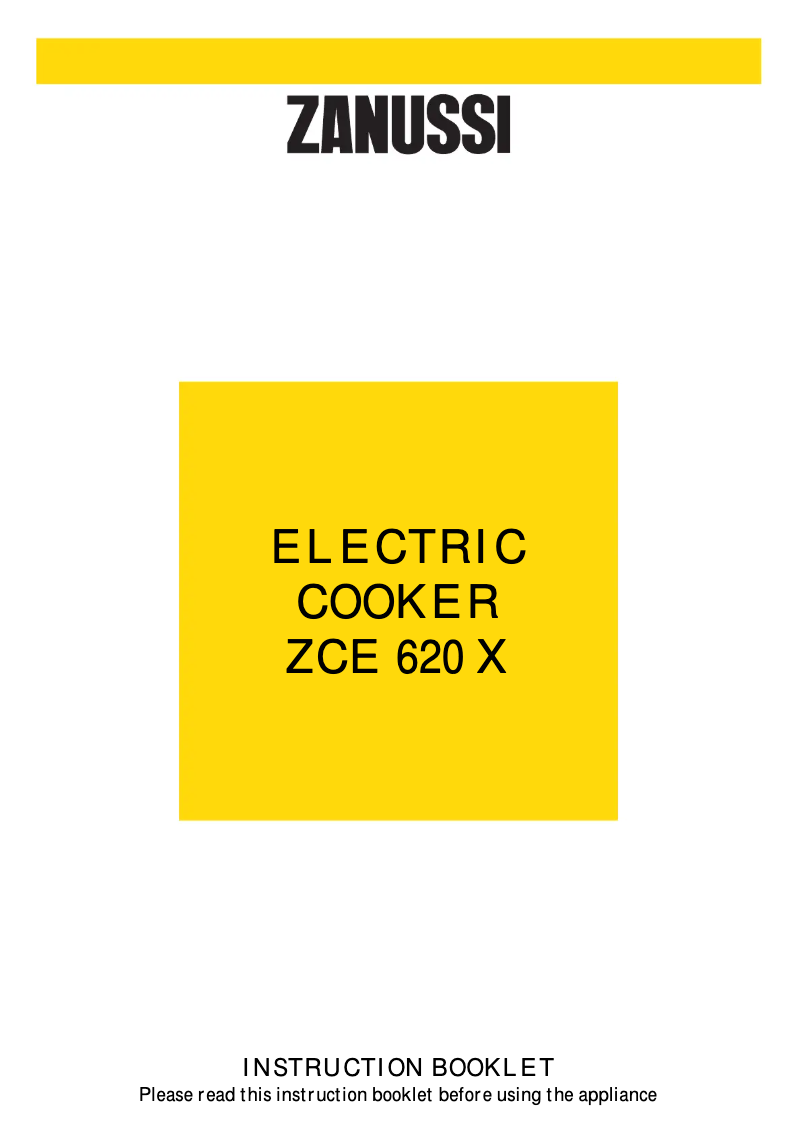 Page n°1 - Manuel utilisateur Zanussi ZCE620X