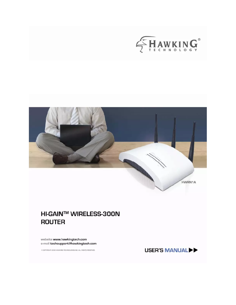 Page n°1 - Manuel utilisateur Hawking Technologies HWRN1A