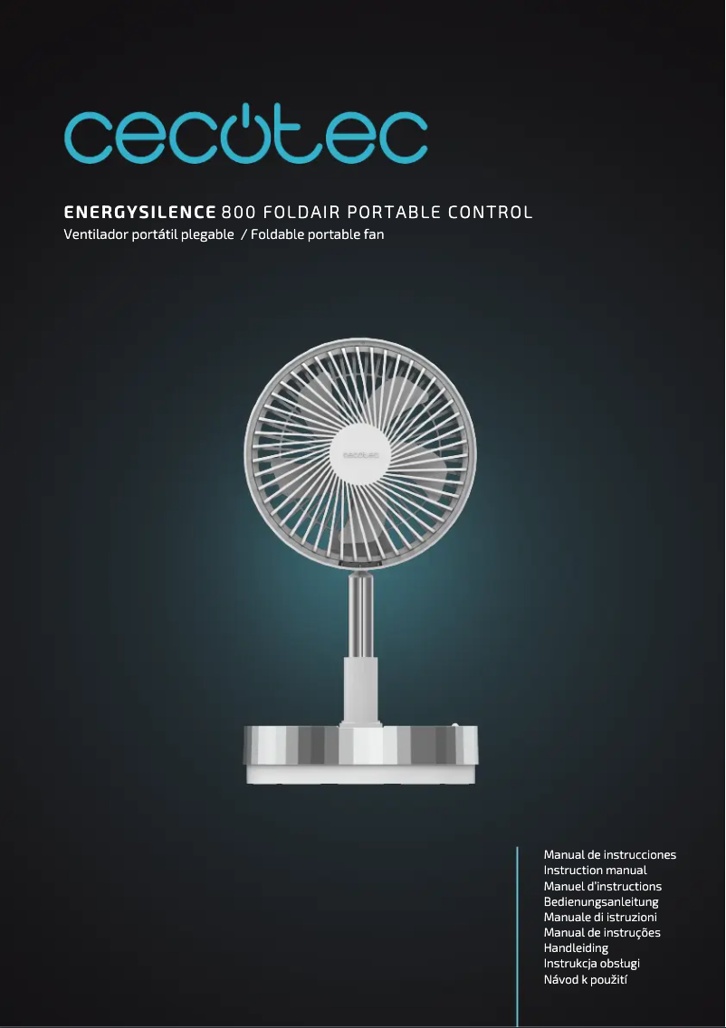 Page 1 de la notice Manuel utilisateur Cecotec EnergySilence 800 FoldAir Portable Control