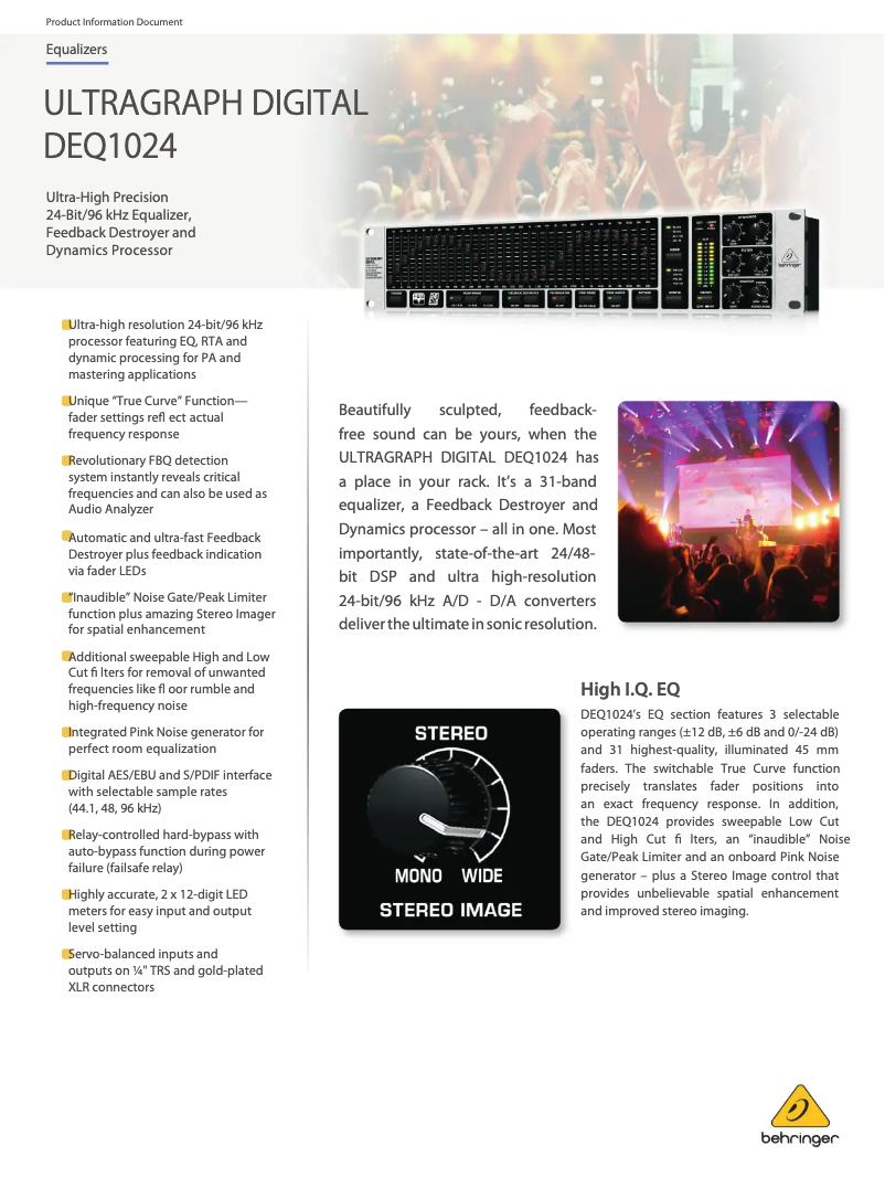 Imagen de la primera página del manual del dispositivo DEQ1024