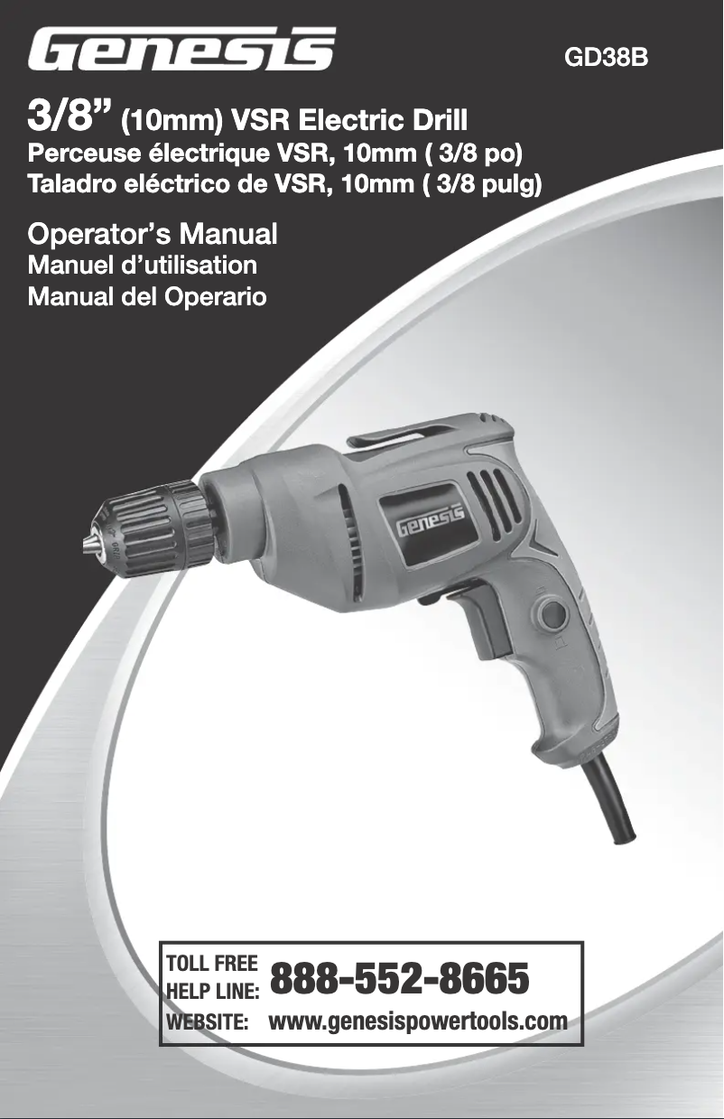 Página 1 del manual Manual de usuario Genesis GD38B