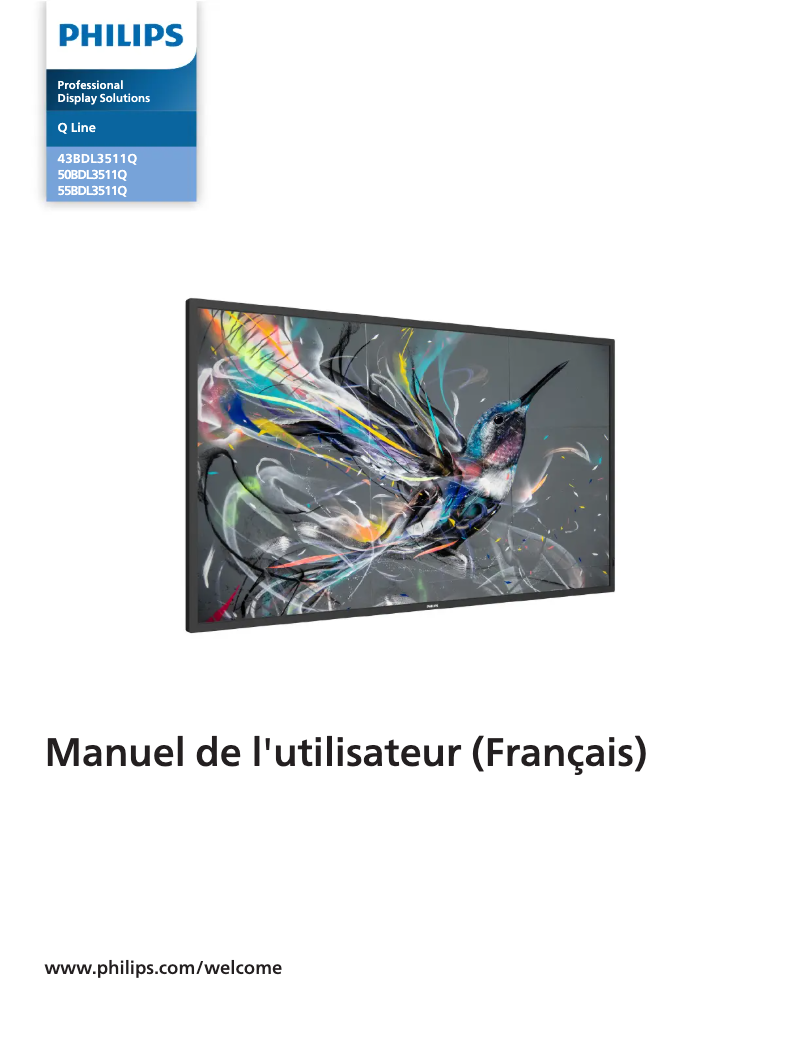 Page n°1 - Manuel utilisateur Philips 50BDL3511Q