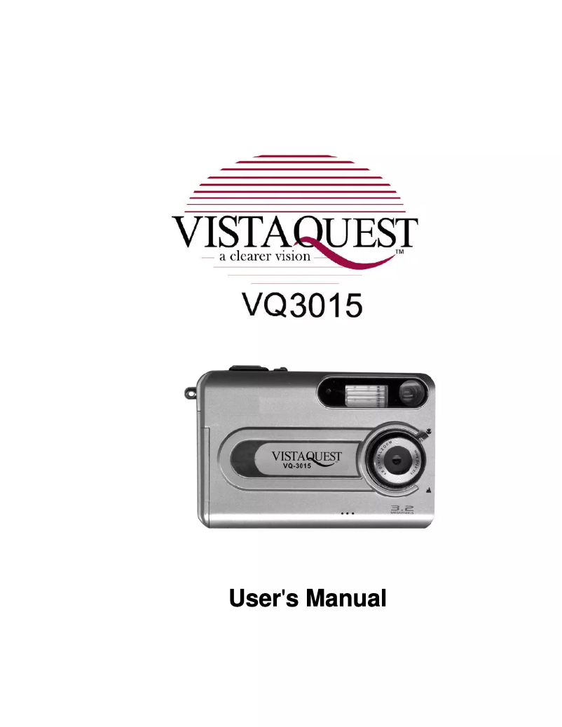 Page n°1 - Manuel utilisateur VistaQuest VQ-3015
