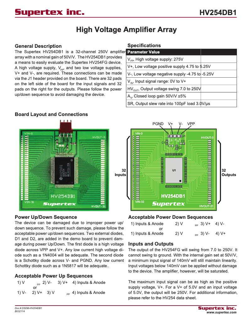 Page 1 de la notice Manuel utilisateur Microchip HV254DB1