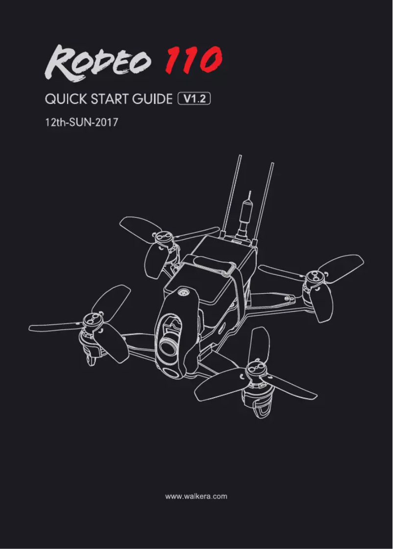 Page n°1 - Manuel utilisateur Walkera Rodeo 110