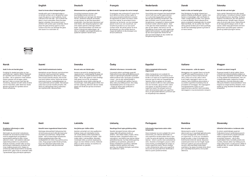 Page 1 de la notice Manuel utilisateur Ikea HAVSTA 905.292.71