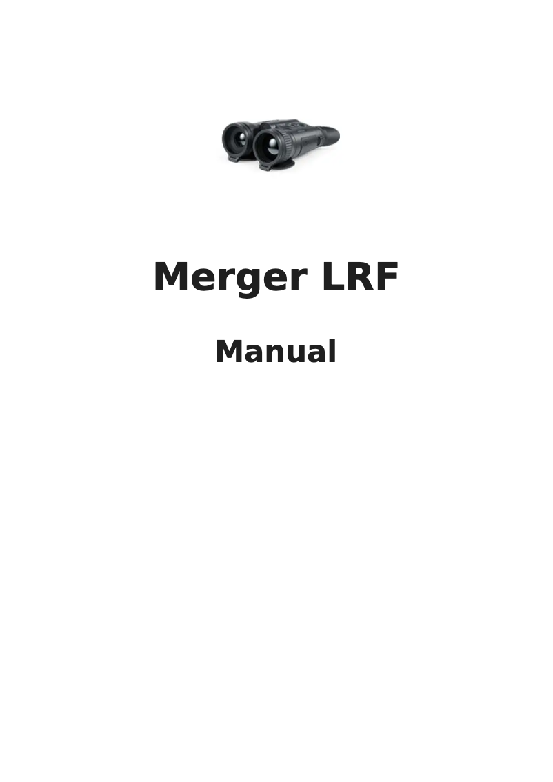 Image de la première page du manuel de l'appareil Merger LRF