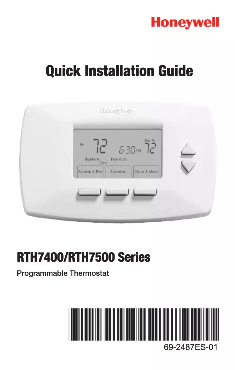 Image de la première page du manuel de l'appareil RTH7500D1049/A