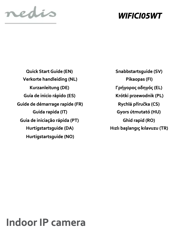 Image de la première page du manuel de l'appareil WIFICI05WT