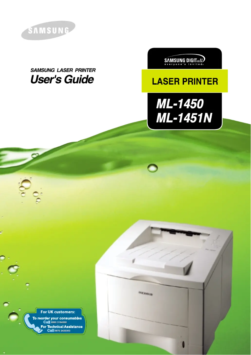 Page n°1 - Manuel utilisateur Samsung ML-1450