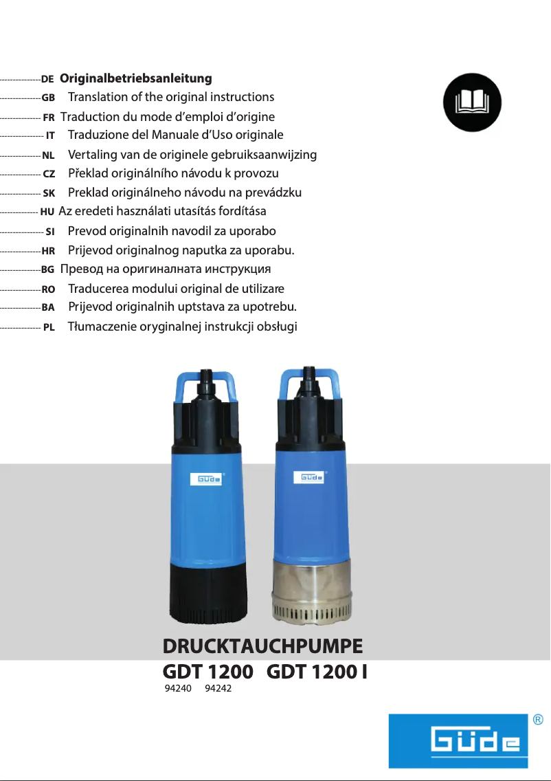 Page 1 of the manual User Manual Güde GDT 1200 I