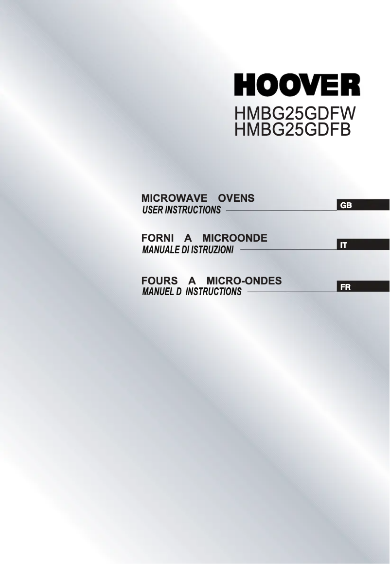 Page n°1 - Mode d'emploi Hoover HMBG25/1GDFW