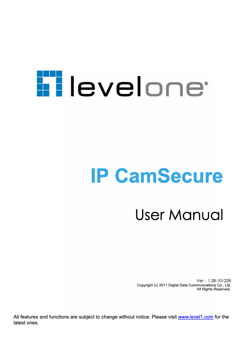 Page n°1 - Manuel utilisateur LevelOne FCS-3081