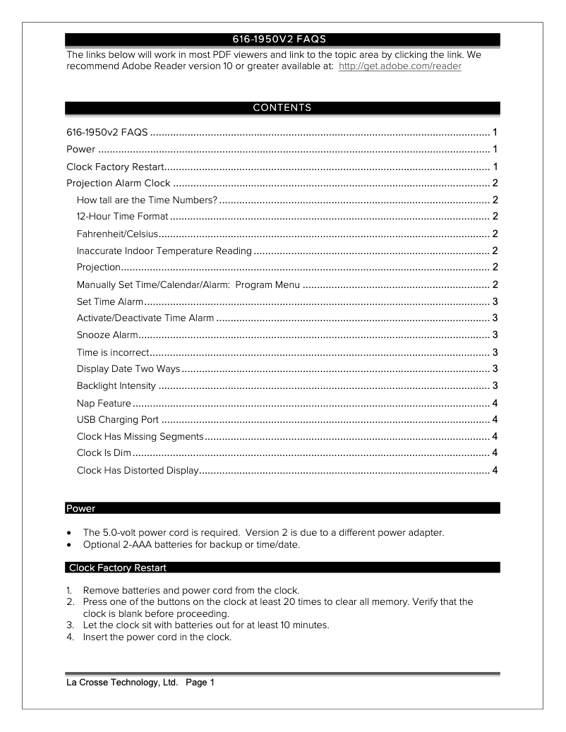 Image de la première page du manuel de l'appareil 616-1950V2