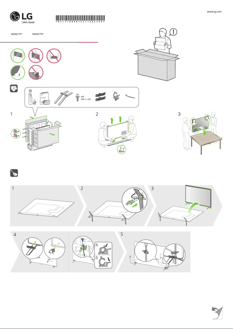 Imagen de la primera página del manual del dispositivo 86NANO75SQA