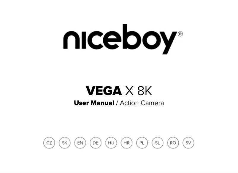 Page 1 de la notice Manuel utilisateur Niceboy VEGA X 8K