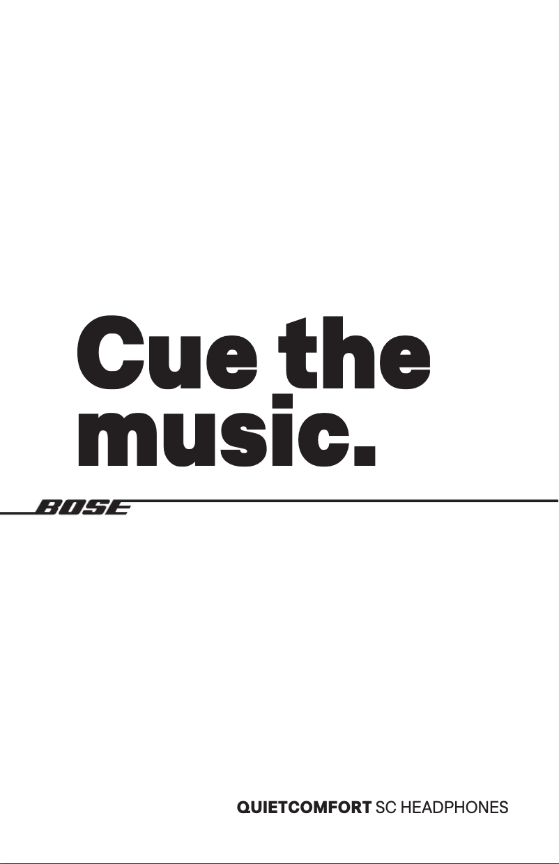 Image de la première page du manuel de l'appareil QuietComfort SC Headphones