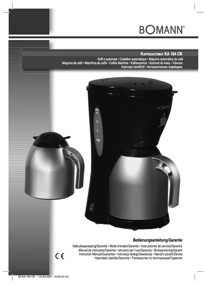 Image de la première page du manuel de l'appareil KA 164 CB