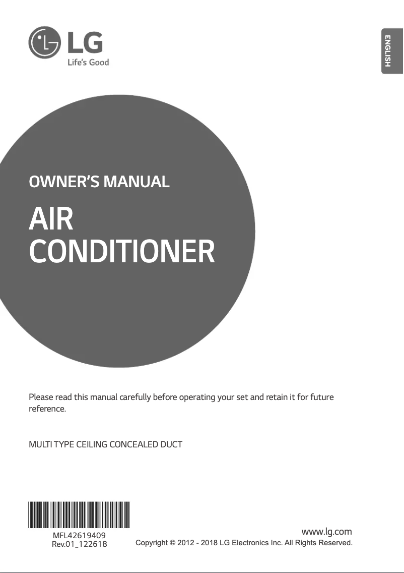 Page 1 of the manual User Manual LG NHXM40D3A1