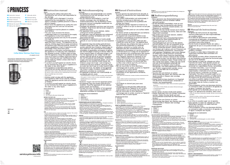 Page n°1 - Manuel utilisateur Princess 246001