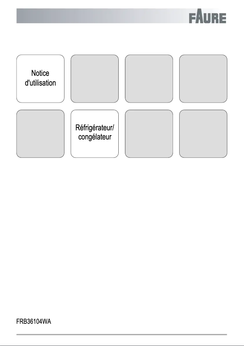 Page 1 de la notice Manuel utilisateur Faure FRB36104WA