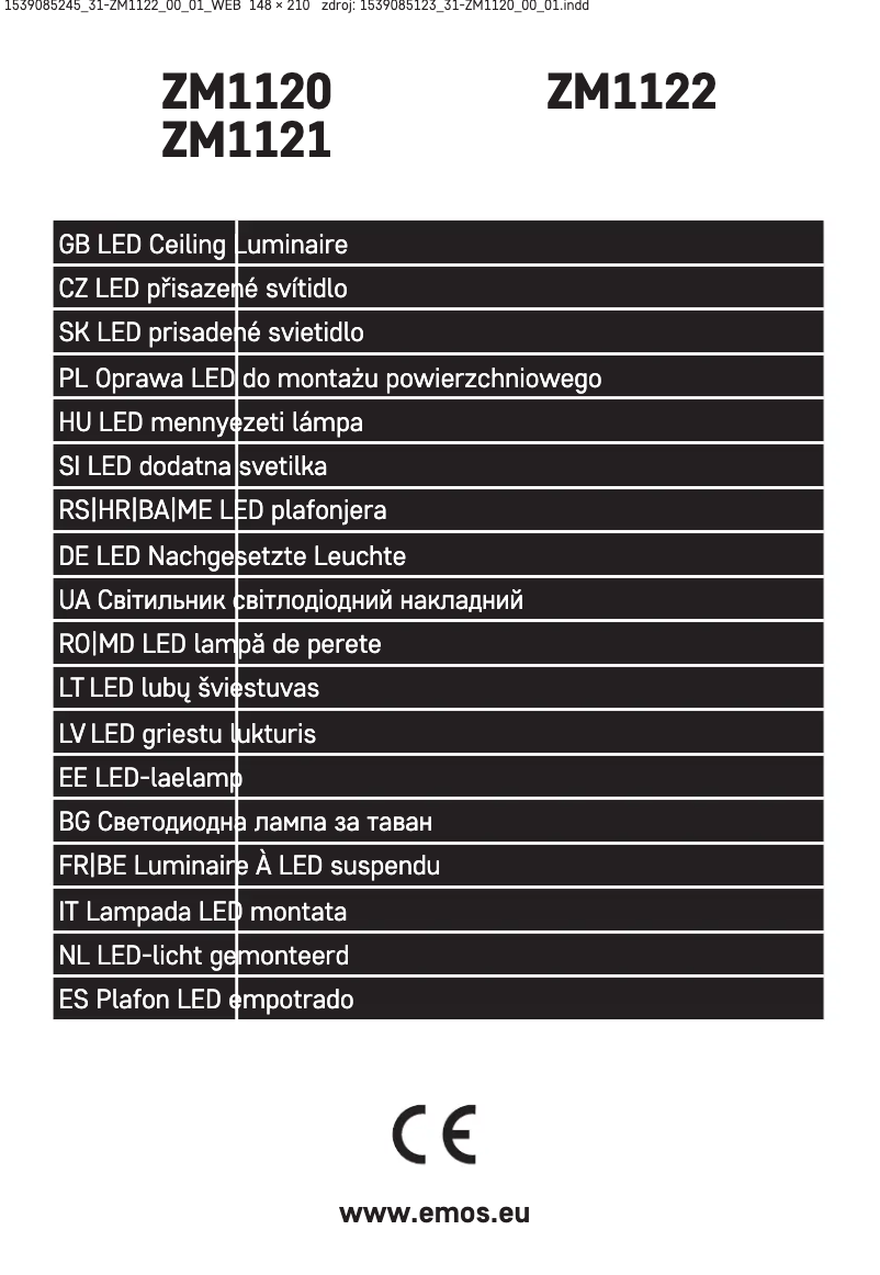 Page n°1 - Manuel utilisateur Emos ZM1122