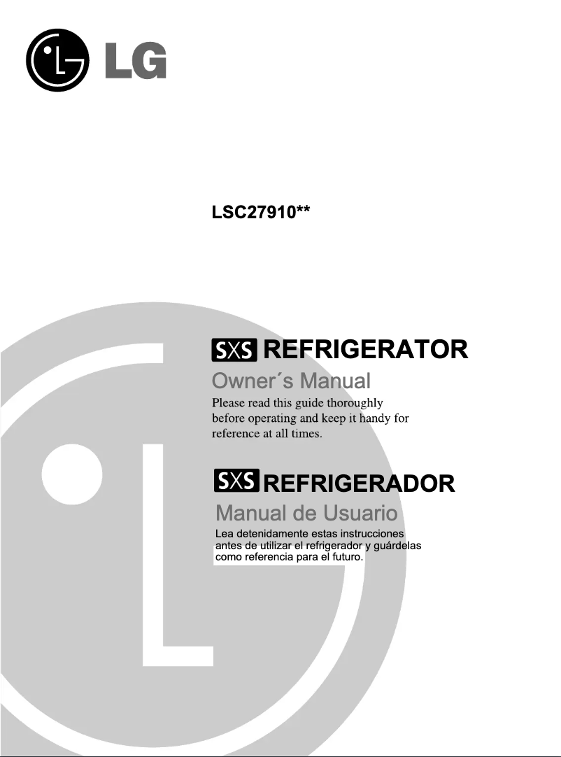 Image de la première page du manuel de l'appareil LSC27910ST