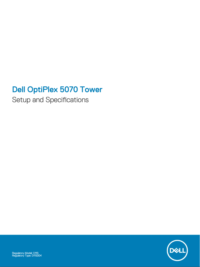 Page 1 de la notice Manuel utilisateur Dell OptiPlex 5070 SFF