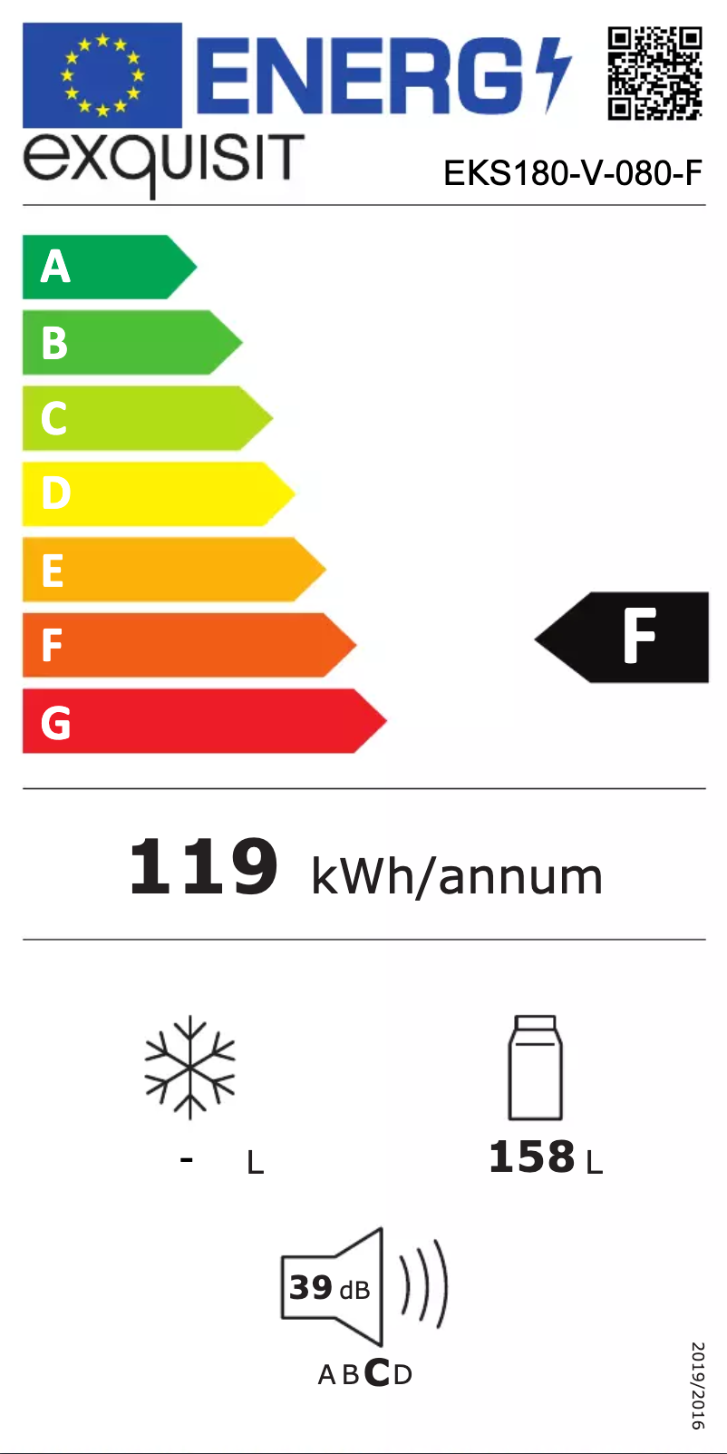 Page 1 de la notice Manuel utilisateur Exquisit EKS180-V-080F