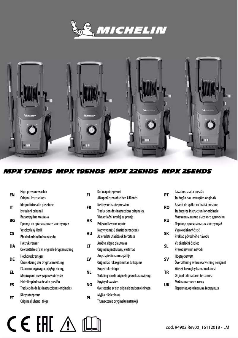 Page 1 de la notice Manuel utilisateur Michelin MPX 17EHDS
