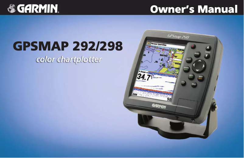 Page n°1 - Manuel utilisateur Garmin GPSMAP 298
