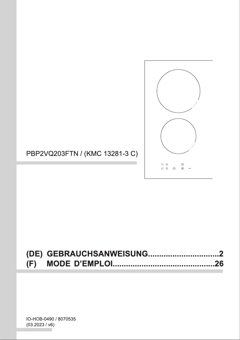 Página 1 del manual Manual de usuario Amica KMC 13281-3 C