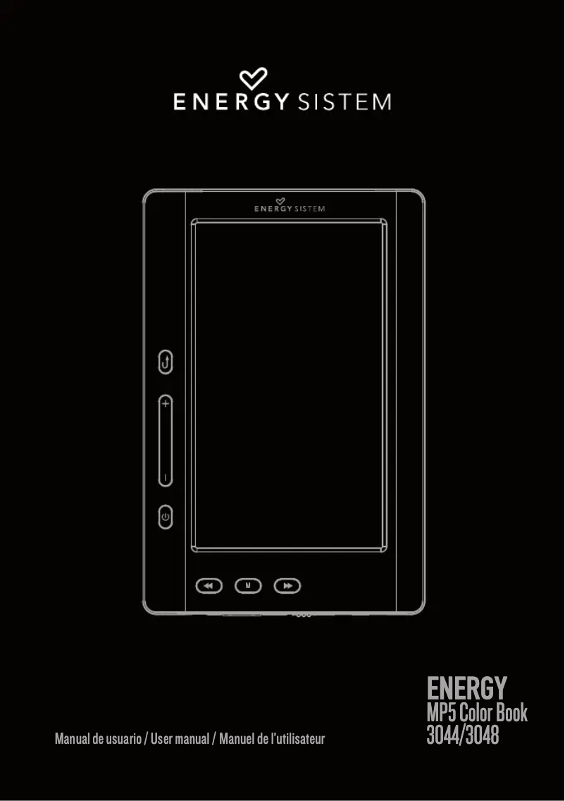 Page 1 of the manual User Manual Energy Sistem MP5 Color Book 3044
