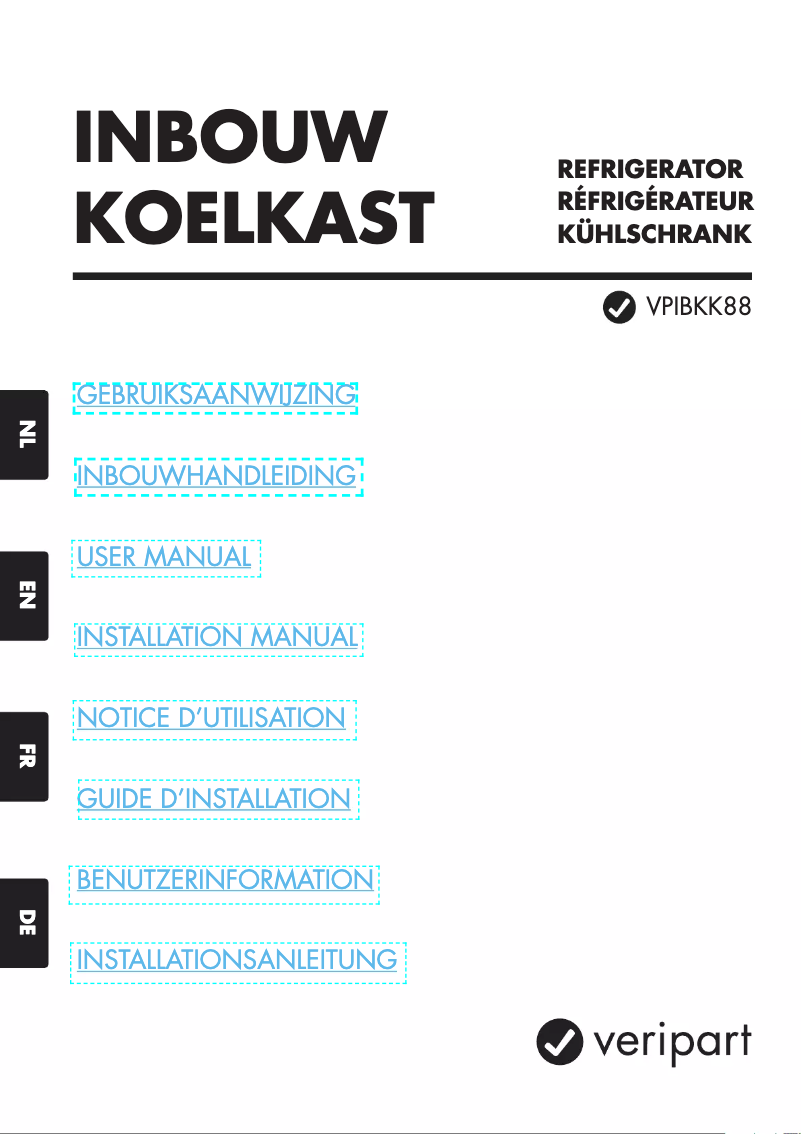 Página 1 del manual Manual de usuario Veripart VPIBKK88