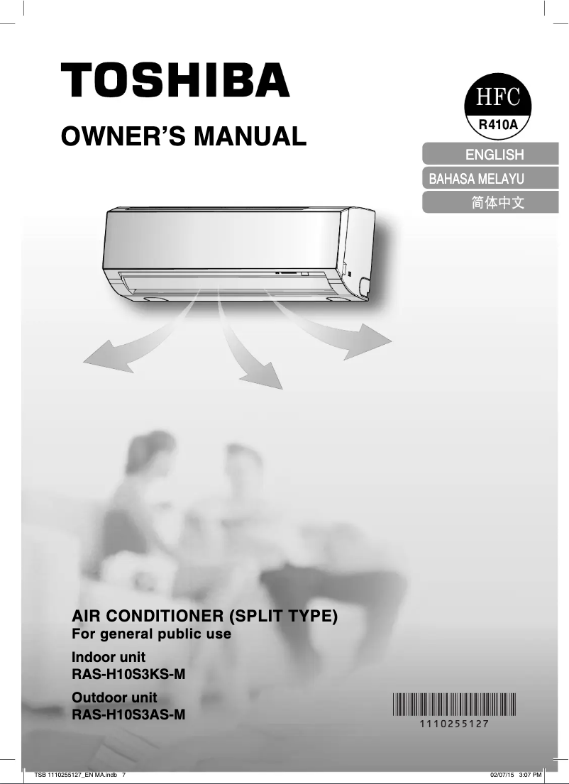 Image de la première page du manuel de l'appareil RAS-H10S3KS-M