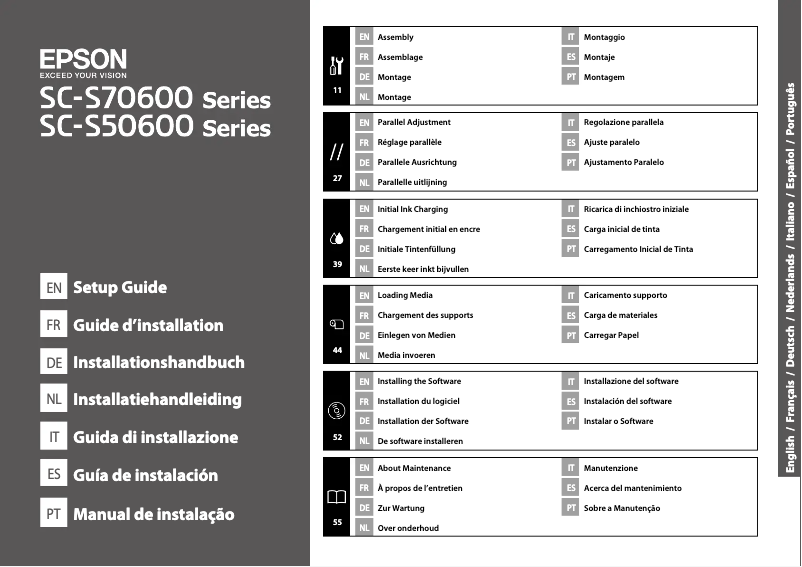 Página 1 del manual Manual de instrucciones Epson SureColor SC-S70600