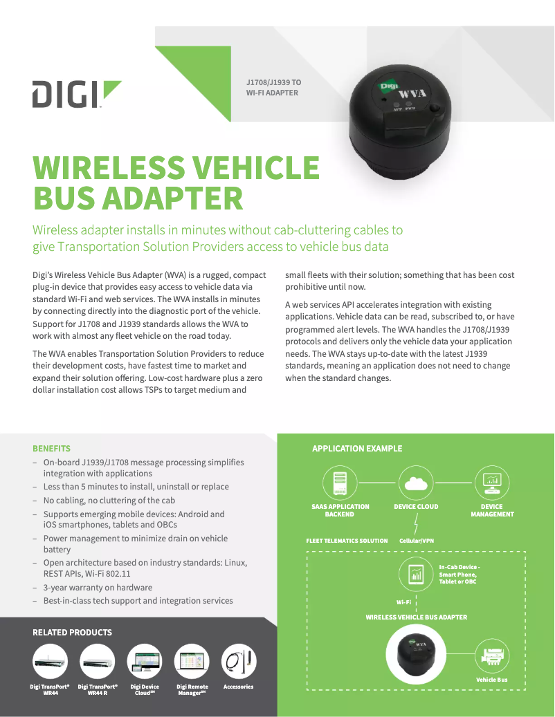 Página 1 del manual Manual de usuario Digi WVA-J200