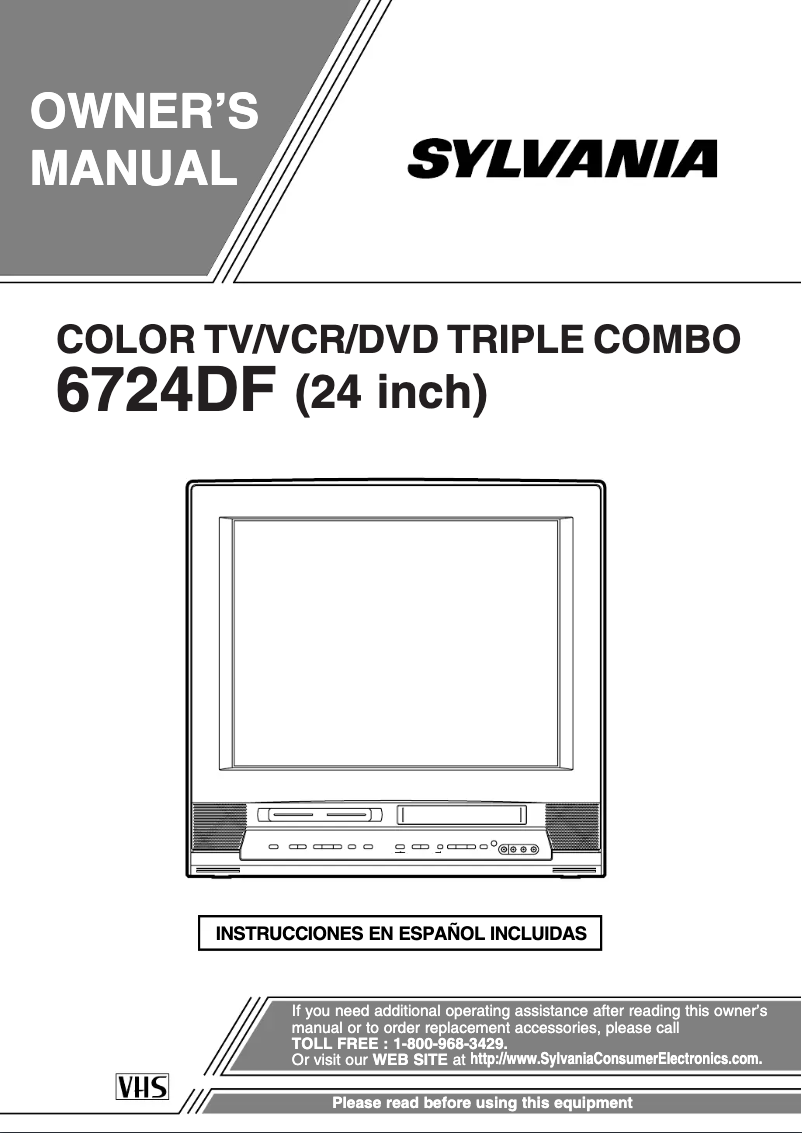 Page 1 de la notice Manuel utilisateur Sylvania 6724DF