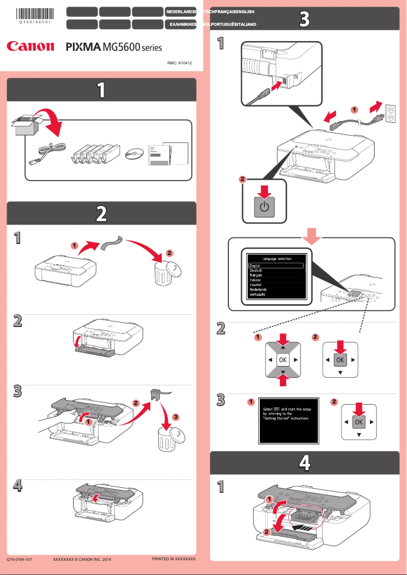 Page 1 de la notice Manuel utilisateur Canon Pixma MG5610