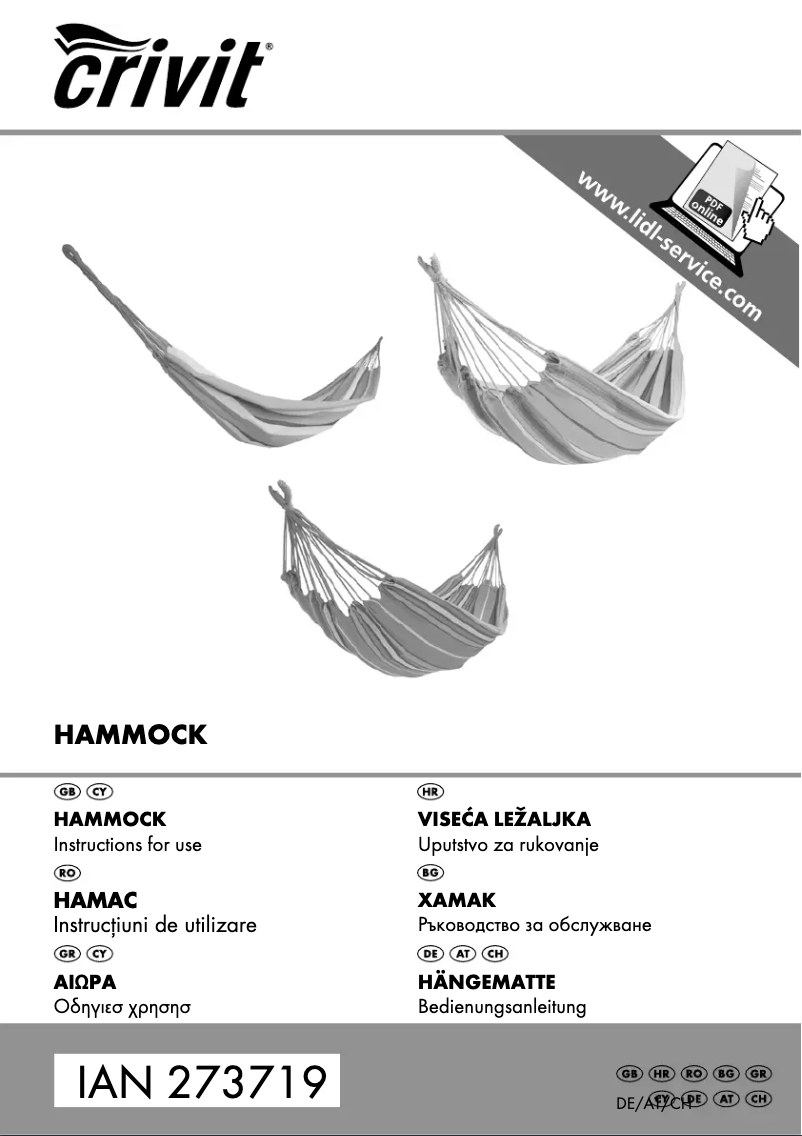 Page 1 de la notice Manuel utilisateur Crivit IAN 273719