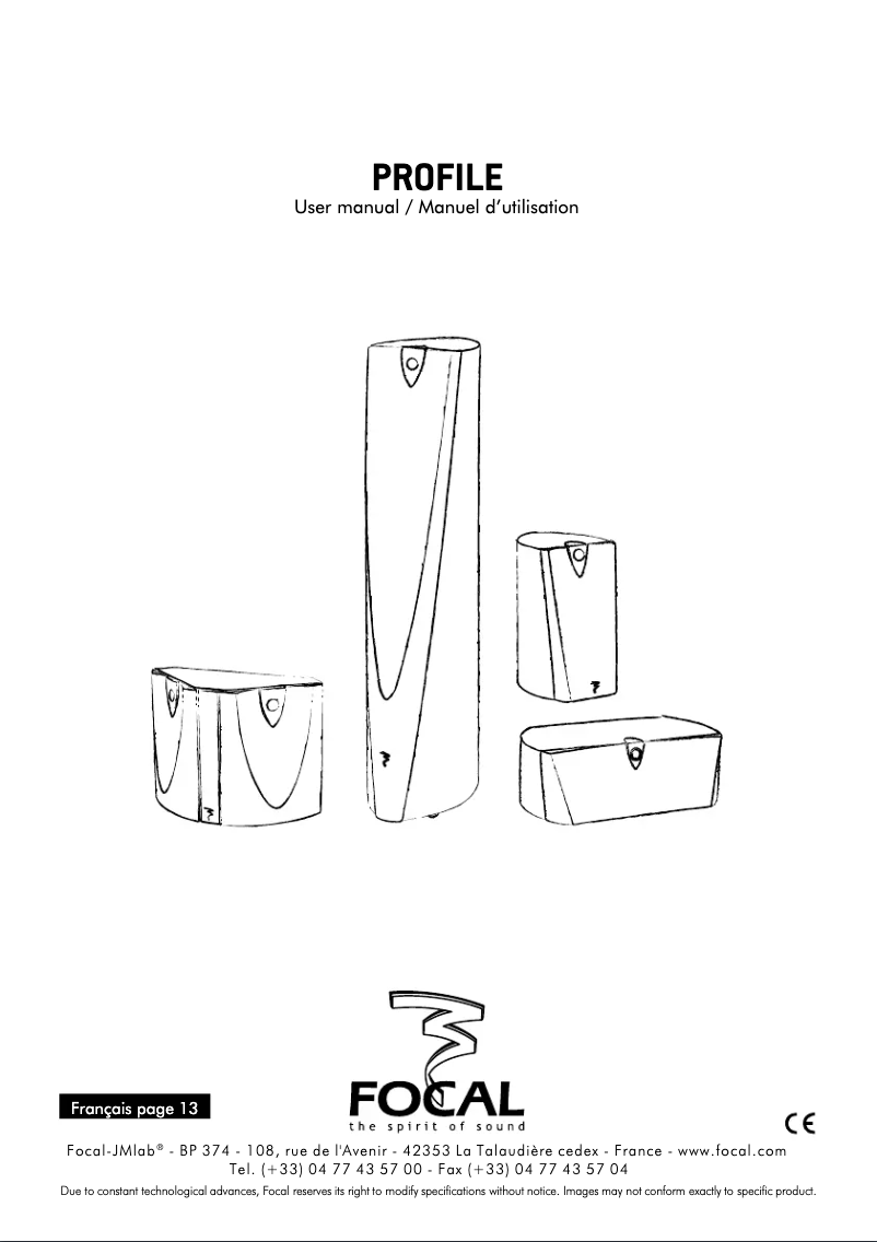 Page n°1 - Manuel utilisateur Focal Profile 908